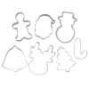 7 Pcs Christmas Cookie Cutters Stainless Steel Fondant Mold Cupcake Sugarcraft Cake DIY Decorating Tool