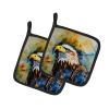 Eagle Pair of Pot Holders Kitchen Heat Resistant Pot Holders Sets Oven Hot Pads for Cooking Baking BBQ, 7 1/2 x 7 1/2