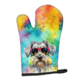 Schnauzer Hippie Dawg Oven Mitt Heat Resistant Thick Oven Mitt for Hot Pans and Oven, Kitchen Mitt Protect Hands, Cooking Baking Glove