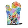 Boston Terrier Hippie Dawg Oven Mitt Heat Resistant Thick Oven Mitt for Hot Pans and Oven, Kitchen Mitt Protect Hands, Cooking Baking Glove