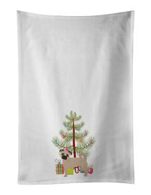 NEW Fawn Chug Christmas Tree Kitchen Towel Set of 2 White Dish Towels Decorative Bathroom Hand towel for Hand, Face, Hair, Yoga, Tea, Dishcloth