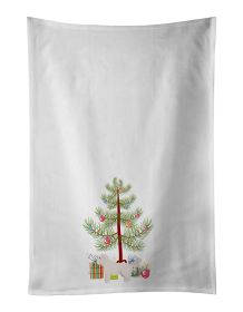 NEW Bichpoo White Christmas Tree Kitchen Towel Set of 2 White Dish Towels Decorative Bathroom Hand towel for Hand, Face, Hair, Yoga, Tea, Dishcloth