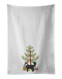 NEW Black Cockapoo Christmas Tree Kitchen Towel Set of 2 White Dish Towels Decorative Bathroom Hand towel for Hand, Face, Hair, Yoga, Tea, Dishcloth