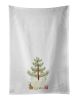 NEW Spitz Christmas Tree Kitchen Towel Set of 2 White Dish Towels Decorative Bathroom Hand towel for Hand, Face, Hair, Yoga, Tea, Dishcloth, 19 X 28"