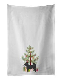 NEW Black Chug Christmas Tree Kitchen Towel Set of 2 White Dish Towels Decorative Bathroom Hand towel for Hand, Face, Hair, Yoga, Tea, Dishcloth