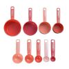 Farberware Measuring Cups and Spoons Set, 9 Piece - Coral Ombre