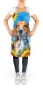 American Foxhound in Sunflowers Apron Cooking Kitchen Server Baking Crafts Gardening for Adult Women Men, Unisex, Large, Multicolor