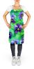 Wisconsin Wood Violets in Watercolor Apron Cooking Kitchen Server Baking Crafts Gardening for Adult Women Men, Unisex, Large, Multicolor