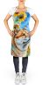 Akita in Sunflowers Apron Cooking Kitchen Server Baking Crafts Gardening for Adult Women Men, Unisex, Large, Multicolor