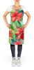 Poinsettias in Watercolor Apron Cooking Kitchen Server Baking Crafts Gardening for Adult Women Men, Unisex, Large, Multicolor