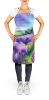 New Hampshire Purple Lilac in Watercolor Apron Cooking Kitchen Server Baking Crafts Gardening for Adult Women Men, Unisex, Large, Multicolor