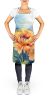 Chrysanthemums in Watercolor Apron Cooking Kitchen Server Baking Crafts Gardening for Adult Women Men, Unisex, Large, Multicolor