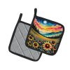 Colorful Black-eyed Susans Pair of Pot Holders Kitchen Heat Resistant Pot Holders Sets Oven Hot Pads for Cooking Baking BBQ, 7 1/2 x 7 1/2