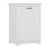 Trash Can Cabinet with Adjustable Tilted Angles;  Kitchen Garbage Bin Holder for Kitchen;  Living Room and Balcony;  White