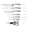 Chicago Cutlery Malden 16-Piece Stainless Steel Kitchen Knife Block Set, Black