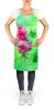 Vermont Red Clover in Watercolor Apron Cooking Kitchen Server Baking Crafts Gardening for Adult Women Men, Unisex, Large, Multicolor