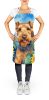 Airedale Terrier in Sunflowers Apron Cooking Kitchen Server Baking Crafts Gardening for Adult Women Men, Unisex, Large, Multicolor