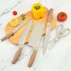 Kitchen Knife Set, 6-Pieces Khaki Sharp Knife Set for Kitchen