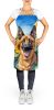 Belgian Malinois in Sunflowers Apron Cooking Kitchen Server Baking Crafts Gardening for Adult Women Men, Unisex, Large, Multicolor