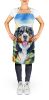 Bernese Mountain Dog in Sunflowers Apron Cooking Kitchen Server Baking Crafts Gardening for Adult Women Men, Unisex, Large, Multicolor