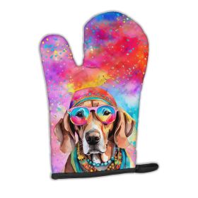 Weimaraner Hippie Dawg Oven Mitt Heat Resistant Thick Oven Mitt for Hot Pans and Oven, Kitchen Mitt Protect Hands, Cooking Baking Glove (Default: Default)