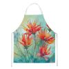 Wyoming Indian Paintbrush in Watercolor Apron Cooking Kitchen Server Baking Crafts Gardening for Adult Women Men, Unisex, Large, Multicolor