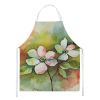 Virginia American Dogwood in Watercolor Apron Cooking Kitchen Server Baking Crafts Gardening for Adult Women Men, Unisex, Large, Multicolor