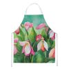 Minnesota Pink and White Lady s Slippers in Watercolor Apron Cooking Kitchen Server Baking Crafts Gardening for Adult Women Men, Unisex, Large