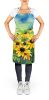 Maryland Black-Eyed Susans in Watercolor Apron Cooking Kitchen Server Baking Crafts Gardening for Adult Women Men, Unisex, Large, Multicolor