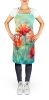 Wyoming Indian Paintbrush in Watercolor Apron Cooking Kitchen Server Baking Crafts Gardening for Adult Women Men, Unisex, Large, Multicolor