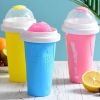 Summer Squeeze Homemade Juice Water Bottle Quick-Frozen Smoothie Sand Cup Pinch Fast Cooling Magic Ice Cream Slushy Maker Beker