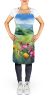 North Dakota Wild Prairie Roses in Watercolor Apron Cooking Kitchen Server Baking Crafts Gardening for Adult Women Men, Unisex, Large, Multicolor